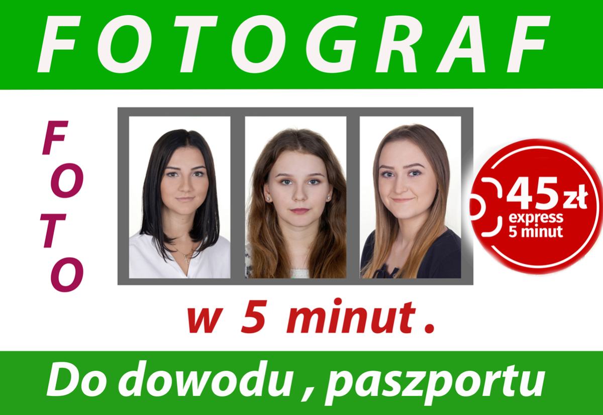 zdjęcia w 5 minut do dowodu paszportu i dokumentów
